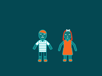 WIP animation blue kids kinetic type orange