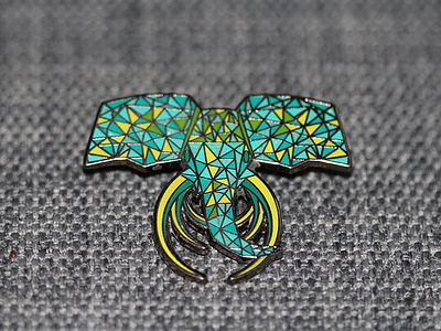 LOW POLY ELEPHANT PIN