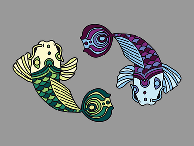 Koi dual fish harmony koi symmetric symmetry
