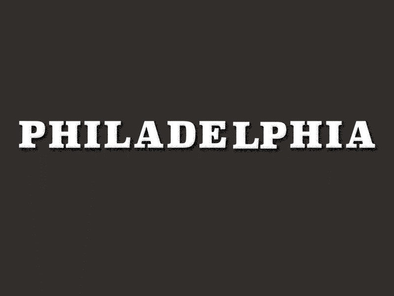 Philadelphia Love animated text bounce kinetic love love statue morph philadelphia transition type typography