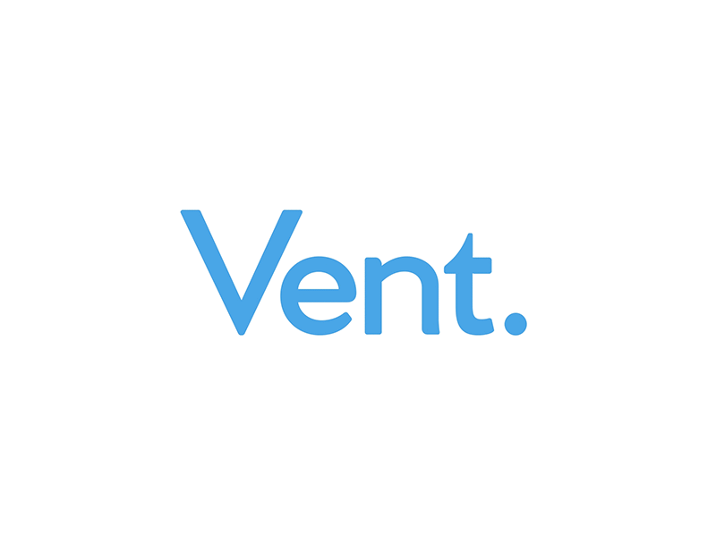 Vent Logo Idea animation clean flat logo period sans serif scribble simple vector vent