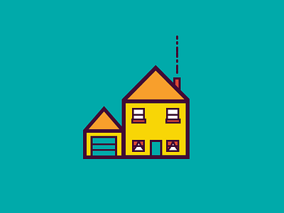 House illustration flat house icon illustration line