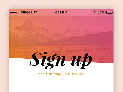 Sign up form active daily ui dau diagonal form gradient sign up