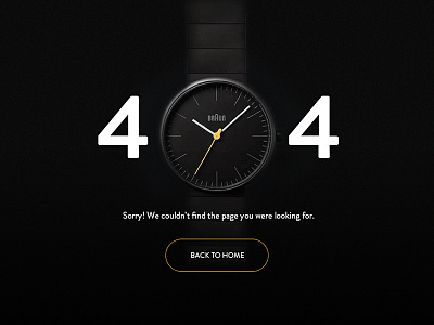 404 Page 404 brandon braun clock dark watch