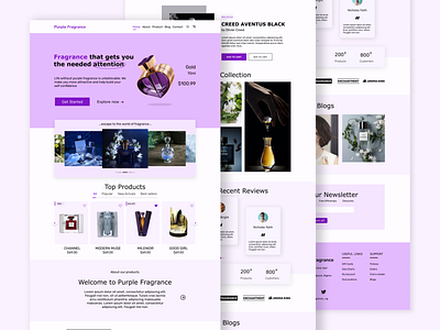 Perfume landing page design dribbble figma interface productdesign ui uidesign uiux webdesign website