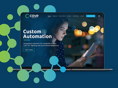 Cove Technologies etchstudio homepage landingpage logodesign melbourne technology websitedesign