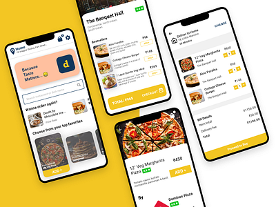 Food delivery app design