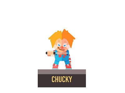 Chucky chucky flat graphic illustration vector
