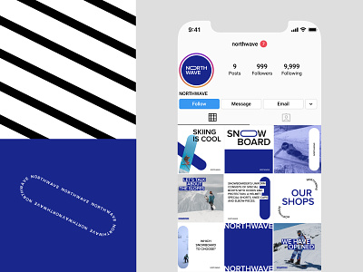 NorthWave Instagram branding design instagram ski snowboard sport typography web design winter