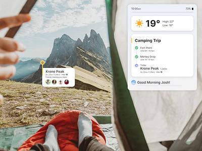 Mountain Top Camping - Smartglass UI augmented reality augmentedreality smartglass smartglasses spacial ui