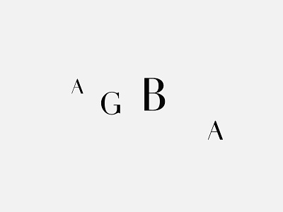 AGBA branding bw identity lettering logo minimalism