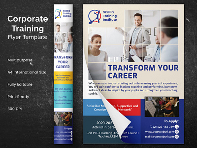 Corporate Training Flyer Template branding business flyer corporate creative creative design creative flyer design design flyer event flyer flyer artwork flyer design freelance graphic designer graphic artist graphic design illustration leaflet design professional flyer template training vector