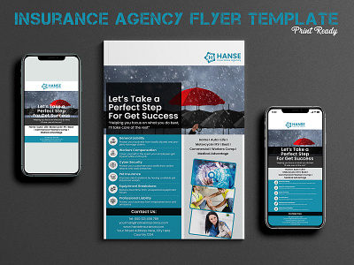 Insurance Agency Flyer Template - Insurance Flyer branding business flyer corporate design corporate flyer creative creative design design flyer event flyer flyer artwork flyer design graphic artist graphic design health insurance house insurance illustraion illustration insurance poster leaflet leaflet design life insurance