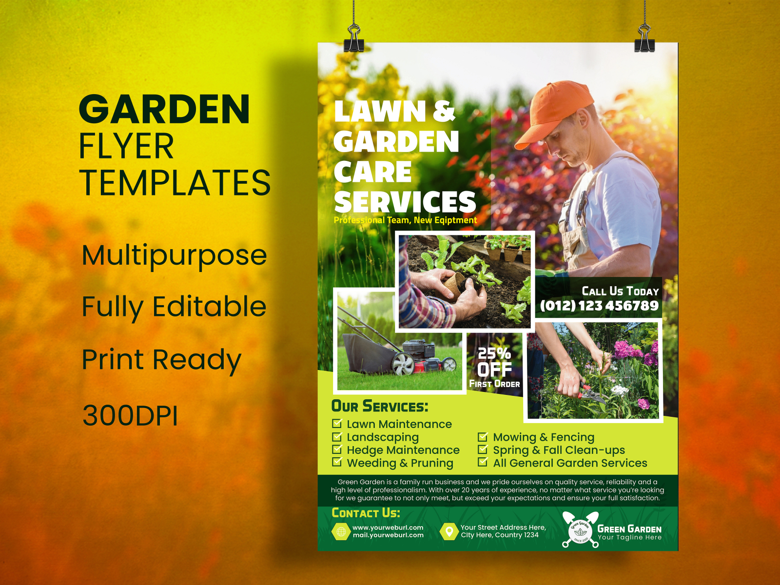 Garden Flyer Template - Gardeners Flyers by Rohan Mustafiz on Dribbble With Regard To Landscaping Flyer Templates