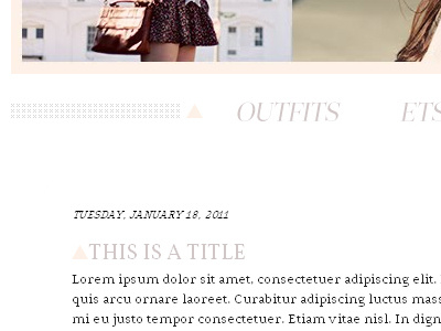 Vintage/Fashion Blog accents blogger fashion feminine stitch triangles vintage