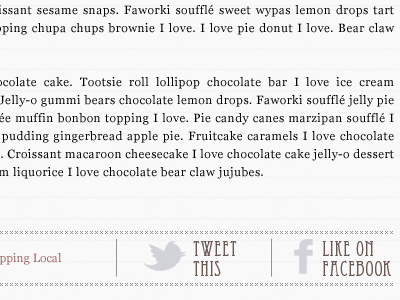 The Foundrie: Post Footer cupcake ipsum facebook footer rustic twitter