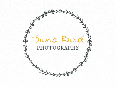 TBP hand drawn illustration logo photography wreath