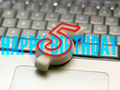 5th Birthday 5 birthday candle keyboard