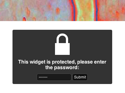 Protected padlock protected widget