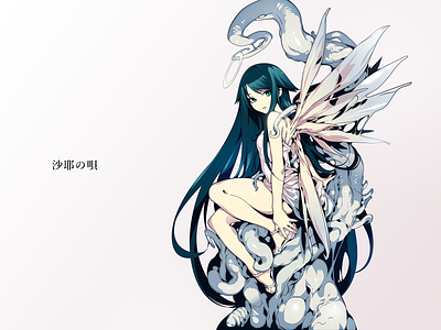 The song of Saya Fanart anime anime art chinese design fanart graphics illustration illustration art illustrator photoshop vector