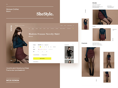 Daily007_SheStyle. Store daily design layout store ui ux web womanclothes