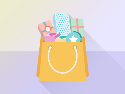 Shopping Bag app icon illustration shopping bag