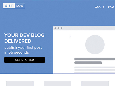 Gistlog Landing Page