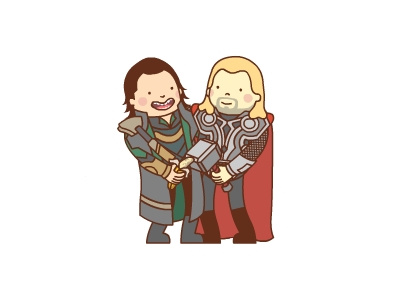 JUST LOVE—Loki & Thor illustration loki mr.ji thor
