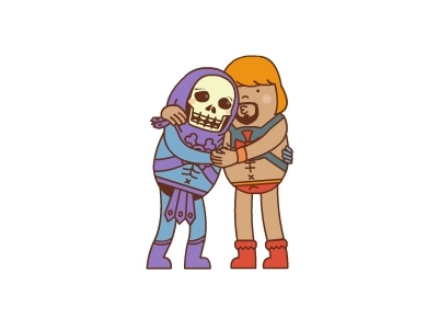 JUST LOVE—Skeletor & He-man he man illustration justlove mr.ji skeletor