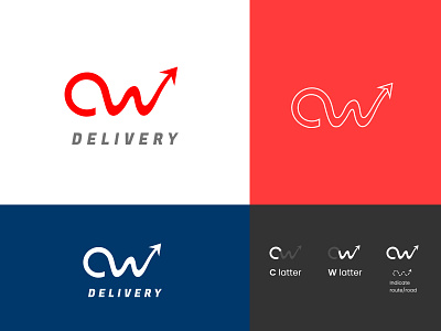 CW delivery - Logo design branding delivery logo design logo mark symbol icon logomark typogaphy