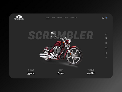 Custom Bike Shop - Home Page bike shop custom bike home page webdesign