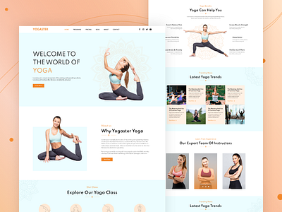 Yoga - Web Design adobe xd graphic design homepage online yoga class uiux web design yoga