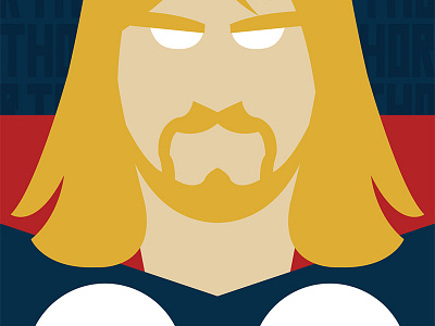 Minimal Thor flat design minimal super hero the avengers thor