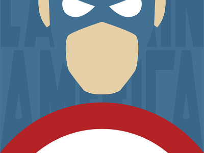 Minimal Captain America america captain flat design minimal super hero the avengers