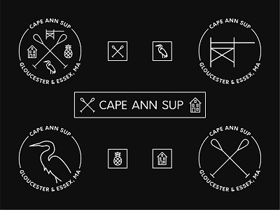 Cape Ann SUP Brand Assets badge branding lines logo vector