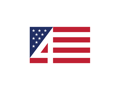4th of July Flag Logo 4thofjuly america design flag independenceday logo minimal obedientmachine redwhiteandblue starsandstripes usa vector
