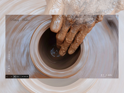 Pottery Maker Header Page abdellatief ahq design flatdesignc flatui freebies inspiration interface landingpage ui uidesign ux uxdesign webdesign website