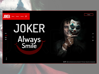 Joker Movie Website (#2 Shot) abdellatief ahq black clean film homepage illustration imdb joaquin joker movie netflix phoenix qwhayf review ui ux web website white