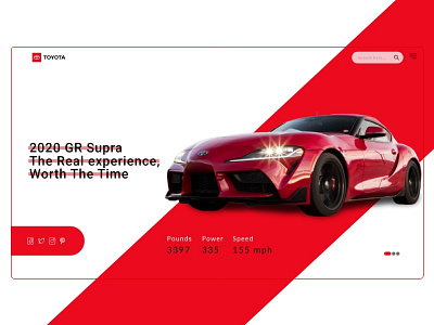 Toyota 2020 GR Supra abdellatief ahq animation community design gr supra gr supra graphic qwhayf toyota ui ux web webdesign website