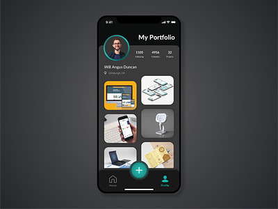 DailyUI 006 - User Profile app app design dailyui iphone mobile portfolio profile screens sketch ui uiux ux