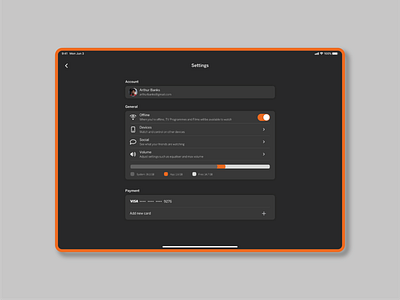 DailyUI 007 - Settings