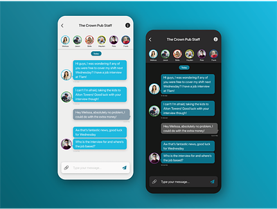 DailyUI 013 - Direct Messaging app app design chat chat app dailyui design message messenger mobile mobile app mobile ui screens sketch social network social networking ui uiux ux