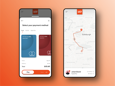 DailyUI 020 - Location Tracker app card checkout dailyui delivery food location location tracker mobile pay payment payments sushi takeaway tracker ui uiux ux