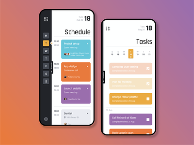 DailyUI 027 - Dropdown app app design calendar dailyui mobile organisation prioritisation schedule screens sketch tasks to do ui uiux ux uxui