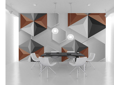 Wallpaper 3D Hexagon Vector Background design illustration vector