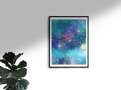 Digital paper space galaxy