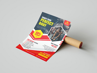 Gym or fitness Flyer Design  A4 Template Print Ready