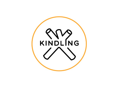 Kindling Candle Co. brand candle company identity kindling line logo