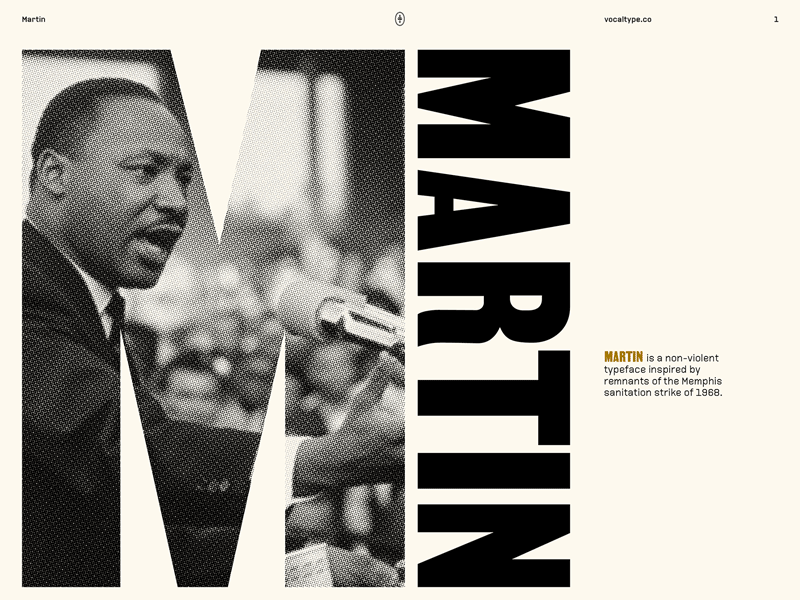 Martin editorial font layout martin luther king specimen type typograhy