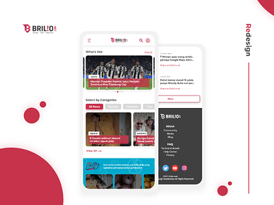 Brilio.net Mobile Redesign app design ui uiux apps redesign ux web website